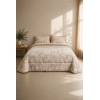 EDREDÓN JACQUARD CORALINA SHERPA CON FUNDAS DE COJÍN. (beige, Cama 180:280x270)