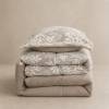 EDREDÓN JACQUARD CORALINA SHERPA CON FUNDAS DE COJÍN. (beige, Cama 180:280x270)