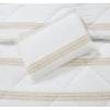 CONJUNTO EDREDON ESTAMPADO RAYAS (mostaza, Cama 150:250x270)