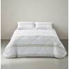 CONJUNTO EDREDON ESTAMPADO RAYAS (verde, Cama 105:200x270)