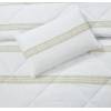 CONJUNTO EDREDON ESTAMPADO RAYAS (verde, Cama 105:200x270)