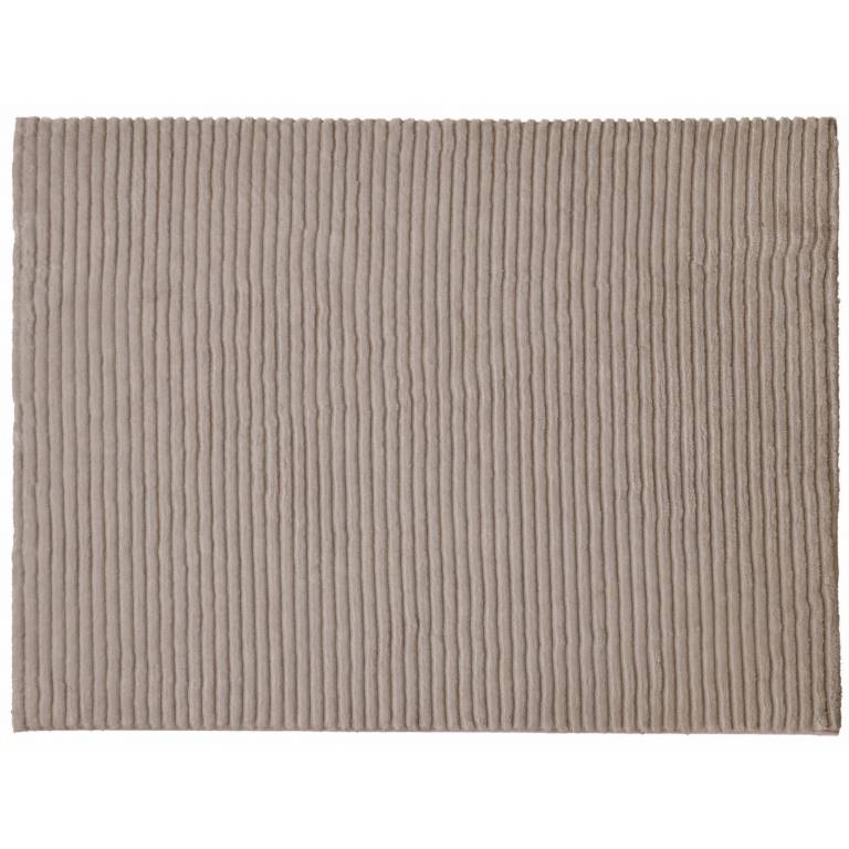 ALFOMBRA ULTRASUAVE CON RELIEVE DE RAYAS (beige, 140x200)