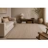 ALFOMBRA ULTRASUAVE CON RELIEVE DE RAYAS (beige, 140x200)