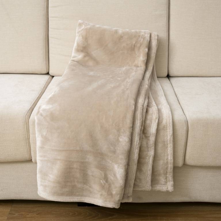 MANTA TACTO SEDA SUPER SUAVE beige