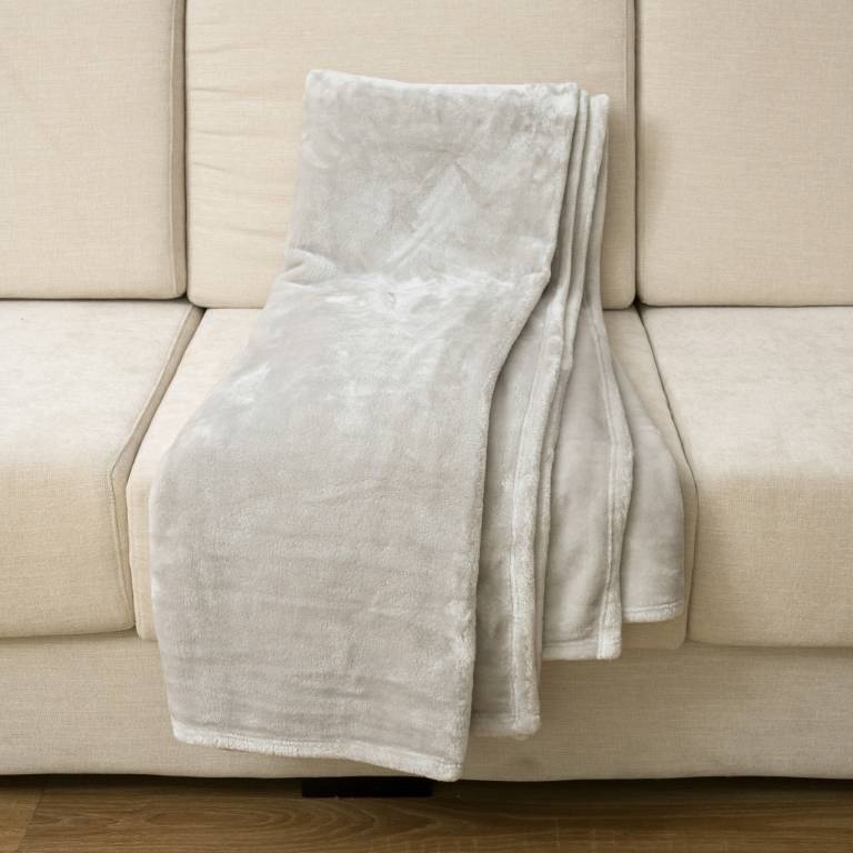 MANTA TACTO SEDA SUPER SUAVE gris