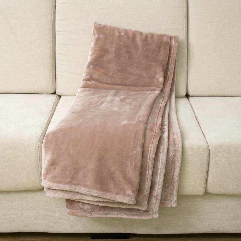 MANTA TACTO SEDA SUPER SUAVE rosa