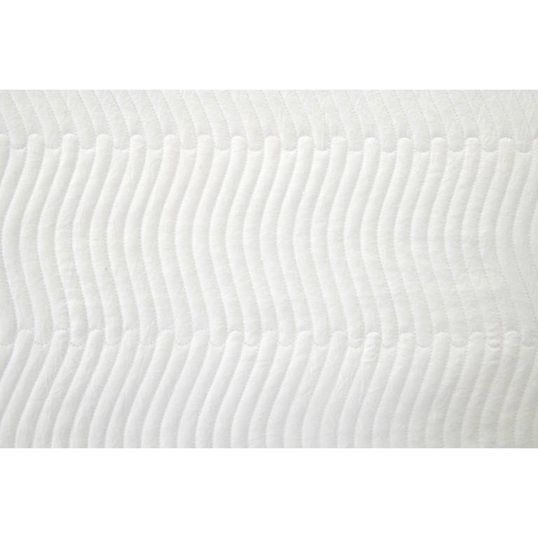 CONJUNTO COLCHA ONDAS TACTO SUAVE Y FUNDAS DE COJIN (blanco, Cama 150:250x270)