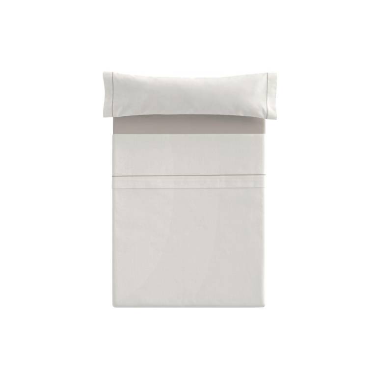 JUEGO SÁBANAS CON VIVO 3 PIEZAS (natural, Cama 90:160x270)
