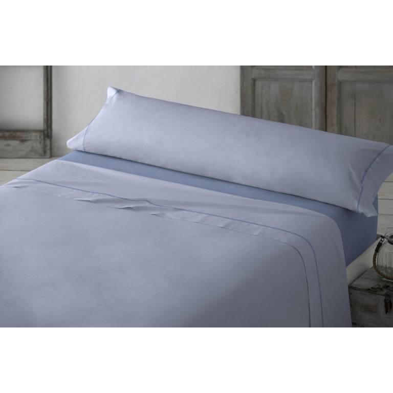 JUEGO SÁBANAS CON VIVO 3 PIEZAS (azul, Cama 135:210x270)