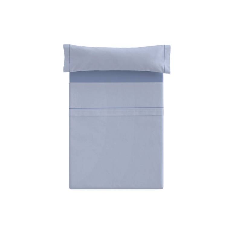 JUEGO SÁBANAS CON VIVO 3 PIEZAS (azul, Cama 90:160x270)