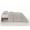 CONJUNTO EDREDON ESTAMPADO HOJAS (beige, Cama 150:250x270)