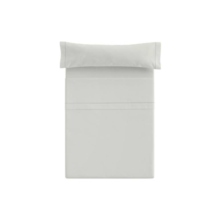 JUEGO SÁBANAS LISO FESTÓN 3 PIEZAS 100% ALGODÓN (natural, Cama 90:160x270)