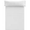 JUEGO SÁBANAS LISO FESTÓN 3 PIEZAS 100% ALGODÓN (blanco, Cama 90:160x270)