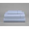 JUEGO SÁBANAS LISO FESTÓN 3 PIEZAS 100% ALGODÓN (Cama 90:160x270, CIELO)