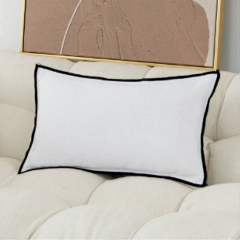 FUNDA DE COJÍN LISA (negro, 30x50)