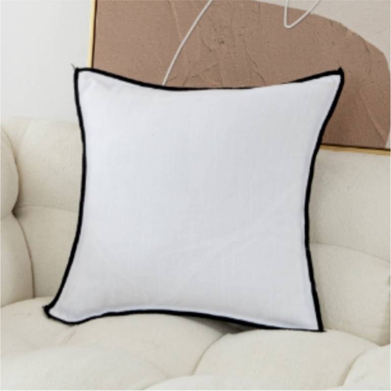 FUNDA DE COJÍN LISA (negro, 30x50)