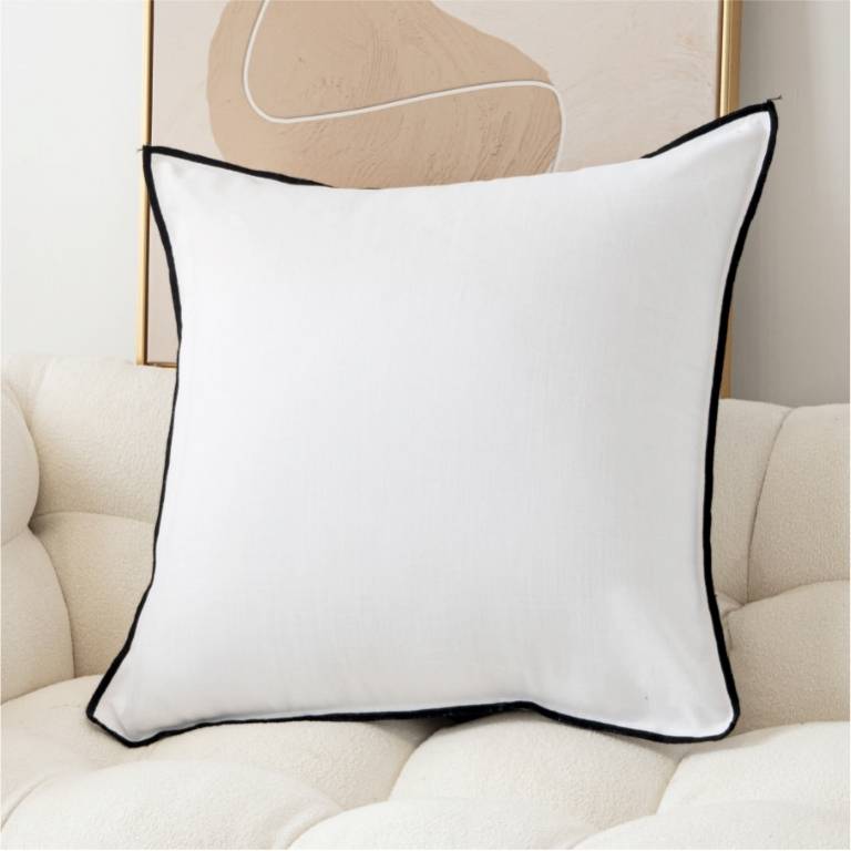 FUNDA DE COJÍN LISA (negro, 30x50)