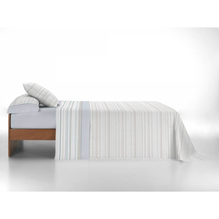 JUEGO SÁBANAS RAYAS 3 PIEZAS (azul, Cama 160:240x270)