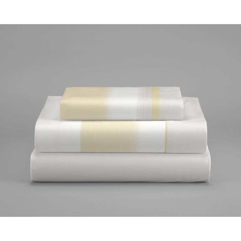 JUEGO SÁBANAS CORALINA ESTAMPADO RAYAS (amarillo, Cama 135:220x260)