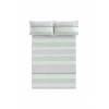 JUEGO SÁBANAS CORALINA ESTAMPADO RAYAS (verde, Cama 090:160x260)