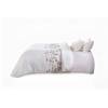 CONJUNTO EDREDÓN BORDADO DE RAMAS BORDADAS EN RELIEVE (natural, Cama 200:300x270)