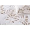 CONJUNTO EDREDÓN BORDADO DE RAMAS BORDADAS EN RELIEVE (natural, Cama 200:300x270)