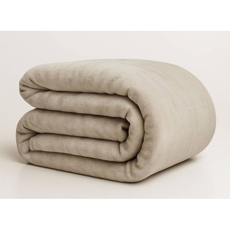 MANTA DE CAMA TACTO TERCIOPELO natural