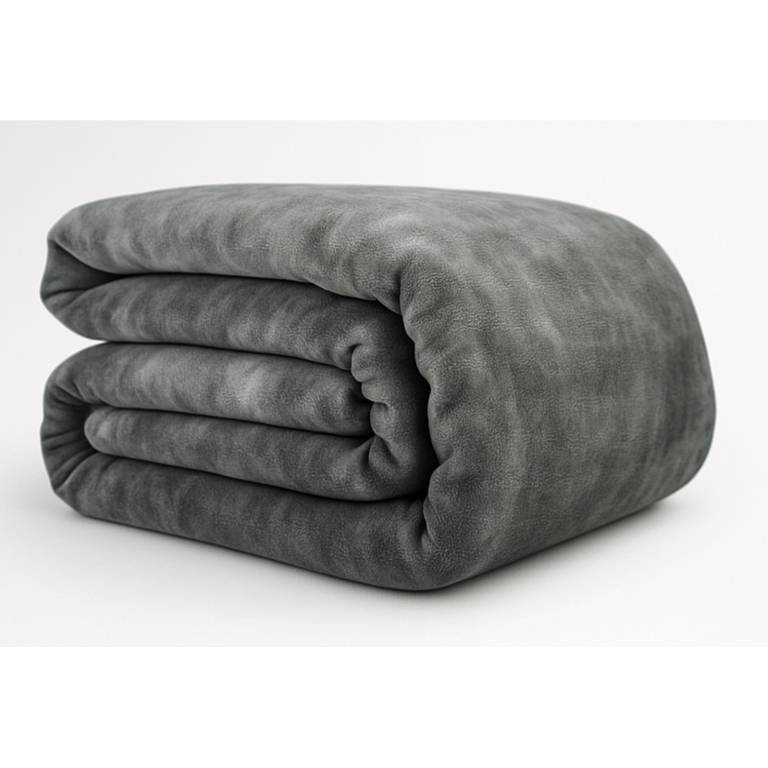 MANTA DE CAMA TACTO TERCIOPELO gris
