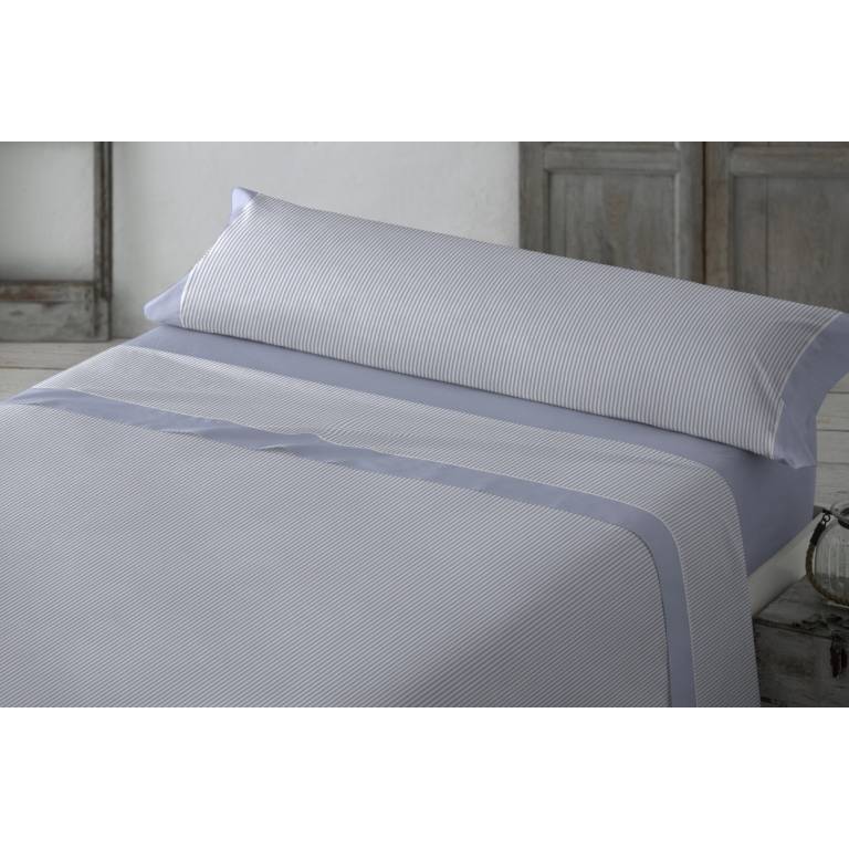 JUEGO SÁBANAS 3 PIEZAS ESTAMPADO MIL RAYAS (azul, Cama 90:160x270)