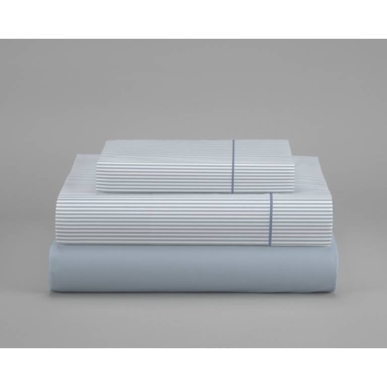 JUEGO SÁBANAS 3 PIEZAS ESTAMPADO MIL RAYAS (azul, Cama 180:270x270)