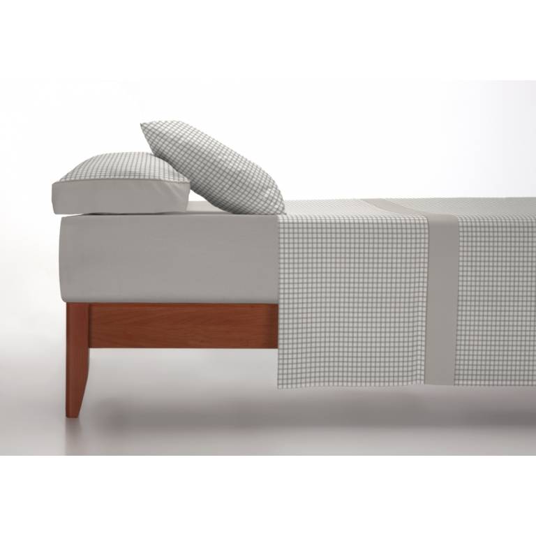 JUEGO SÁBANAS ESTAMPADO VICHY beige