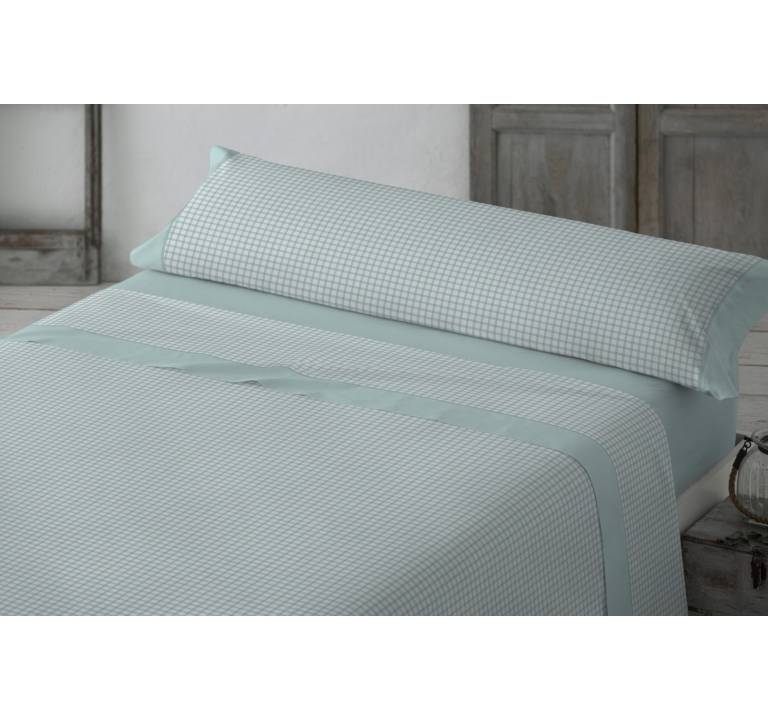 JUEGO SÁBANAS ESTAMPADO VICHY