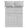 JUEGO SÁBANAS ESTAMPADO VICHY (gris, Cama 160:240x270)