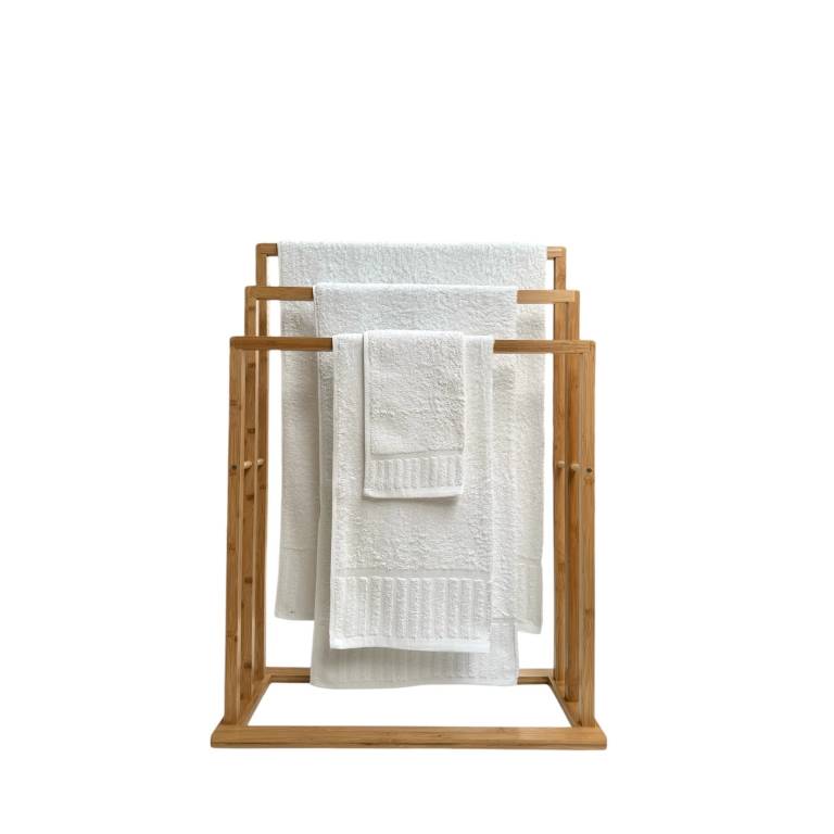 TOALLA FRANJA RAYADA (blanco, 30x50)